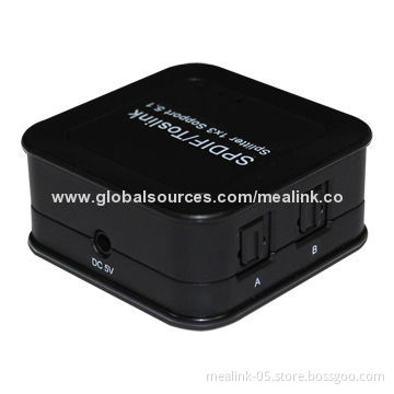 Digital Optical Audio Decoder, 1 x 3 Switcher, 5V DC/500mA Power SupplyNew